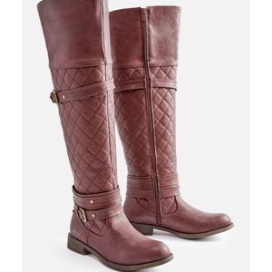 NWT - JustFab Burgundy Boots 💕